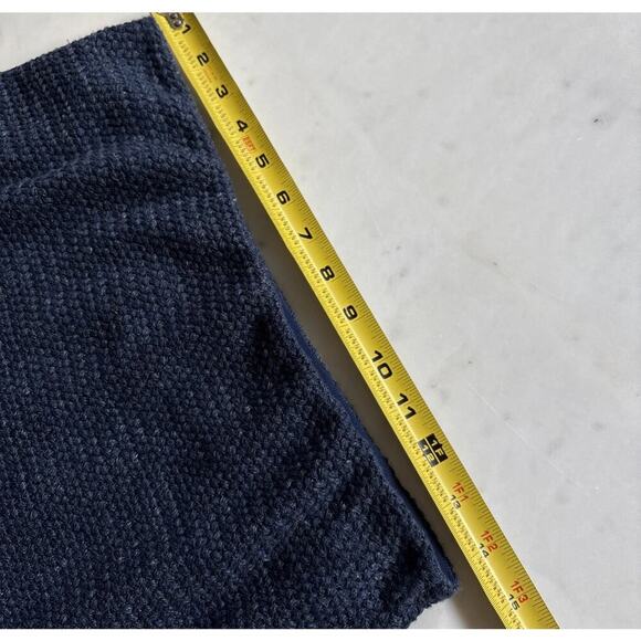 Ralph Lauren Collection Purple Label Ruffle Hem Linen Pencil Skirt Blue Lace M - Picture 11 of 13